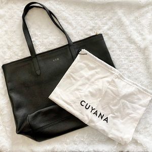 Cuyana Black zipper Tote with Dustbag